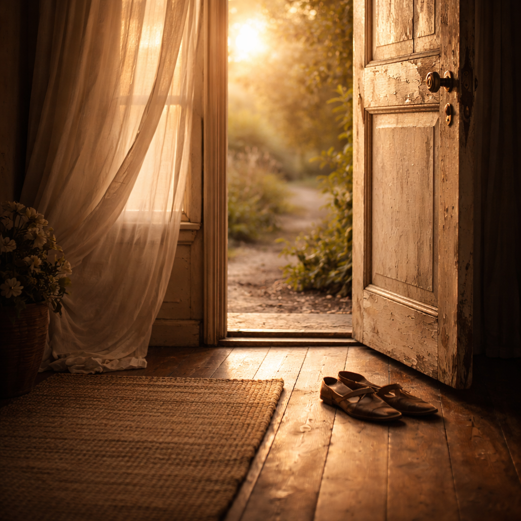 Soft light entering a quiet room